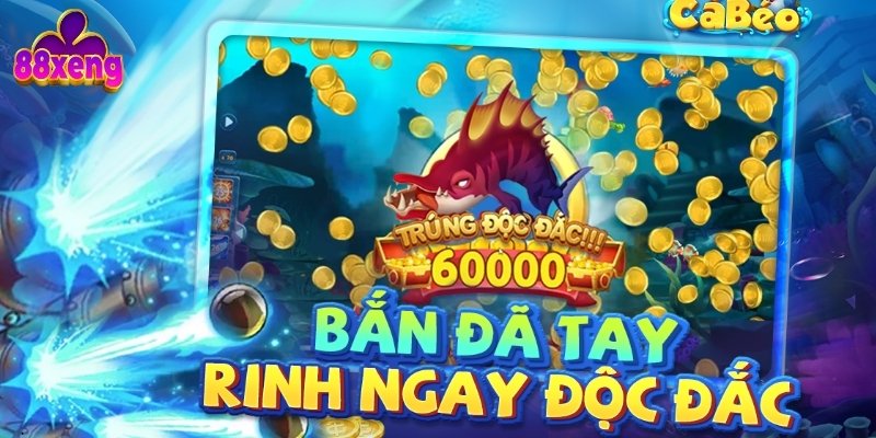 Người chơi dùng đạn bắn vào các loài cá trên màn hình